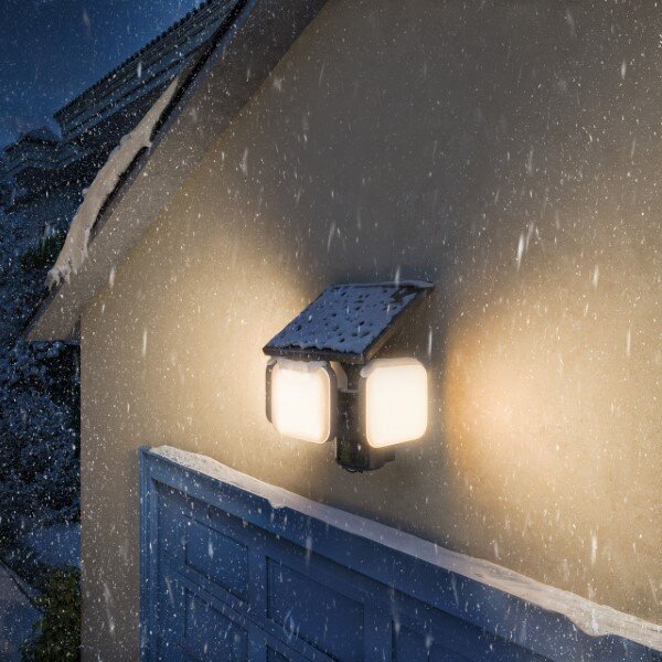 Solárne nástenné svietidlo so senzorom LED 3000K čierna IP65 PHILIPS UltraEfficient Zyren 8721103105431