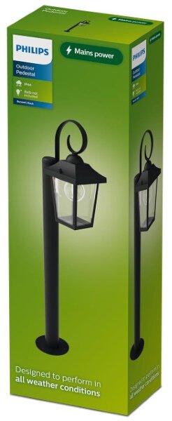 Záhradné stĺpikové svietidlo 1x E27 čierna IP44 PHILIPS Buzzard 8721103105035