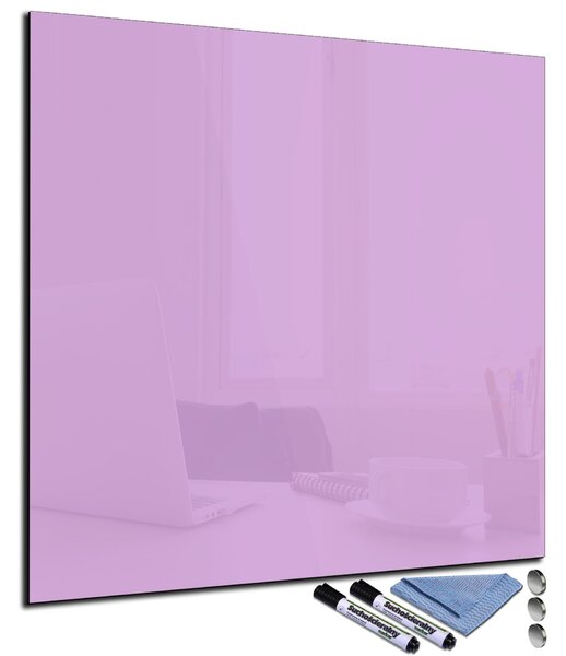Magnetická sklenená tabuľa 40x40cm - světle růžová