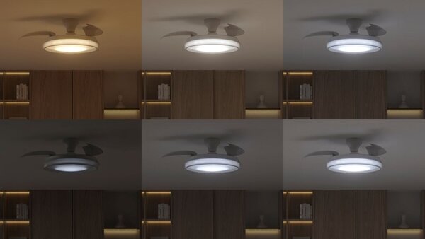 Stropný ventilátor so svetlom LED 2700–6500K biela IP20 PHILIPS Bliss 8721103096029