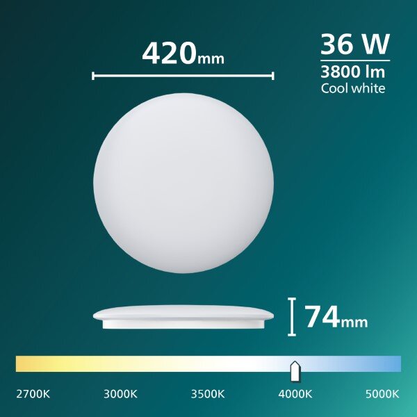 Stropné svietidlo LED 4000K biela IP20 PHILIPS Moire 8721103069115