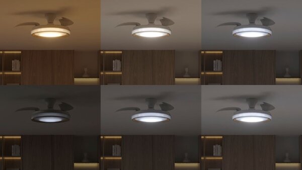 Stropný ventilátor so svetlom LED 2700–6500K zlatá IP20 PHILIPS Bliss 8721103096067