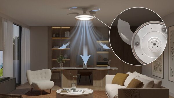 Stropný ventilátor so svetlom LED 2700–6500K zlatá IP20 PHILIPS Bliss 8721103096067
