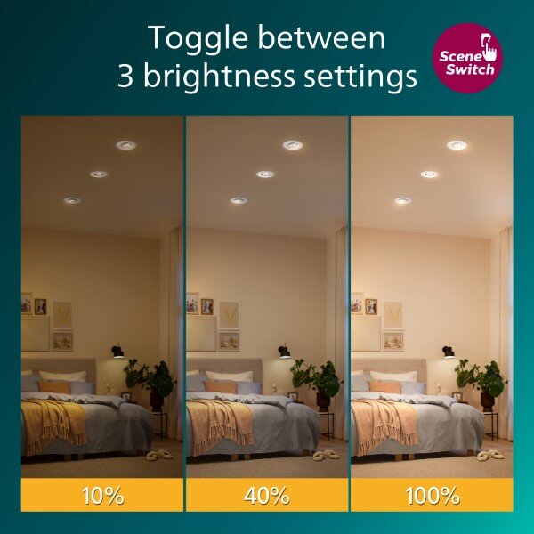 Zapustené svietidlo LED 4000K biela IP20 PHILIPS Cilantro Step 8721103038036 balenie 3 ks