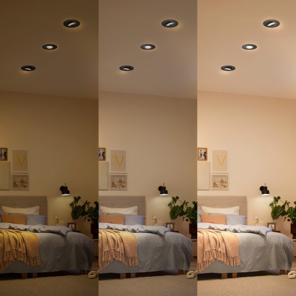 Zapustené svietidlo LED 2700K čierna IP20 PHILIPS Cilantro Step 8721103038050 balenie 3 ks