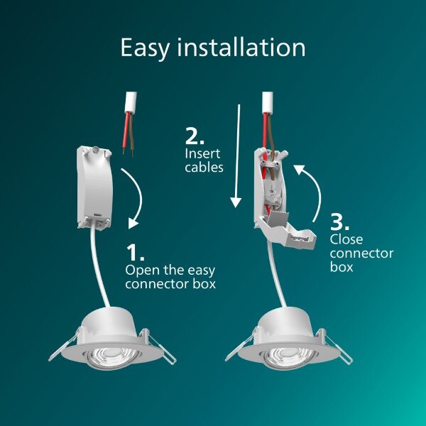 Zapustené svietidlo LED 4000K biela IP20 PHILIPS Cilantro Step 8721103038036 balenie 3 ks