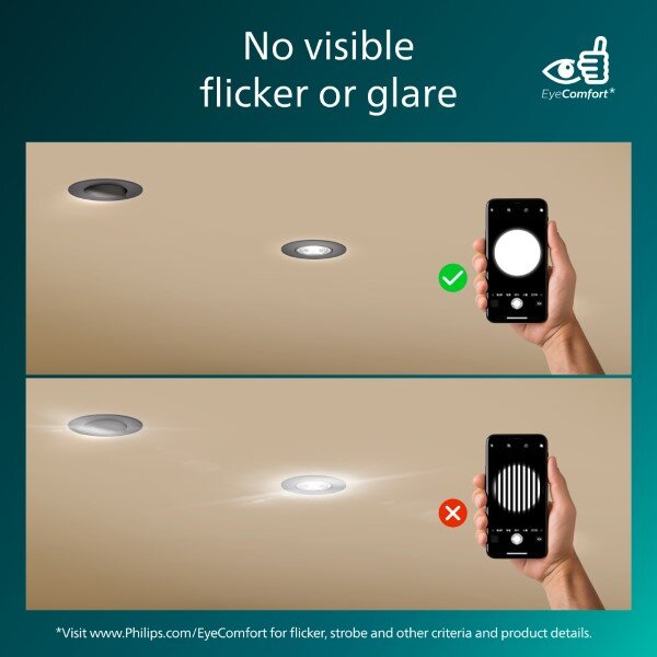 Zapustené svietidlo LED 2700K čierna IP20 PHILIPS Cilantro Step 8721103038050 balenie 3 ks
