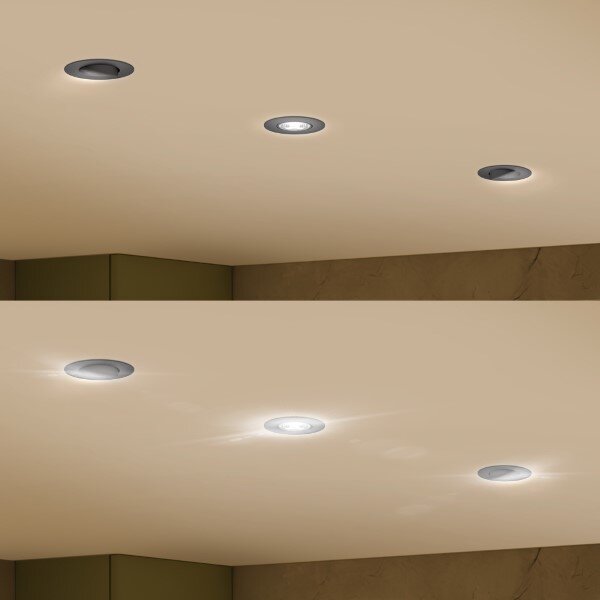 Zapustené svietidlo LED 2700K čierna IP20 PHILIPS Cilantro Step 8721103038050 balenie 3 ks