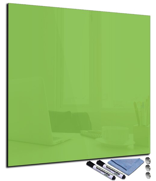 Magnetická sklenená tabuľa 40x40cm - apple zelená