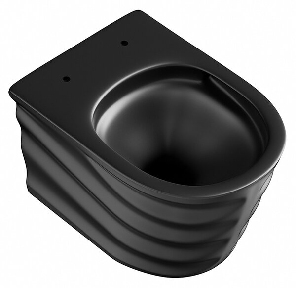 Hydrosan Závesná WC misa so SoftClose sedadlom SKAL MTB RIM 01, čierna matná