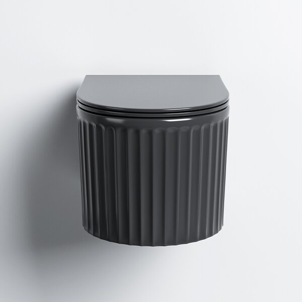 Hydrosan Závesná WC misa so SoftClose sedadlom LUMA BL RIM 03, čierna