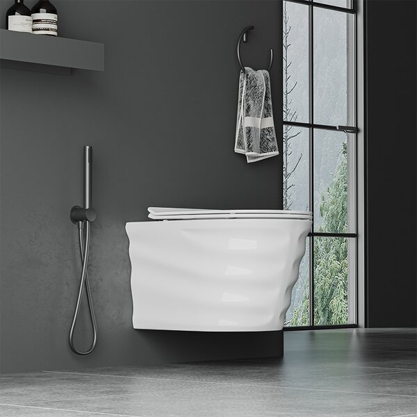 Hydrosan Závesná WC misa so SoftClose sedadlom SKAL WH RIM 03, biela