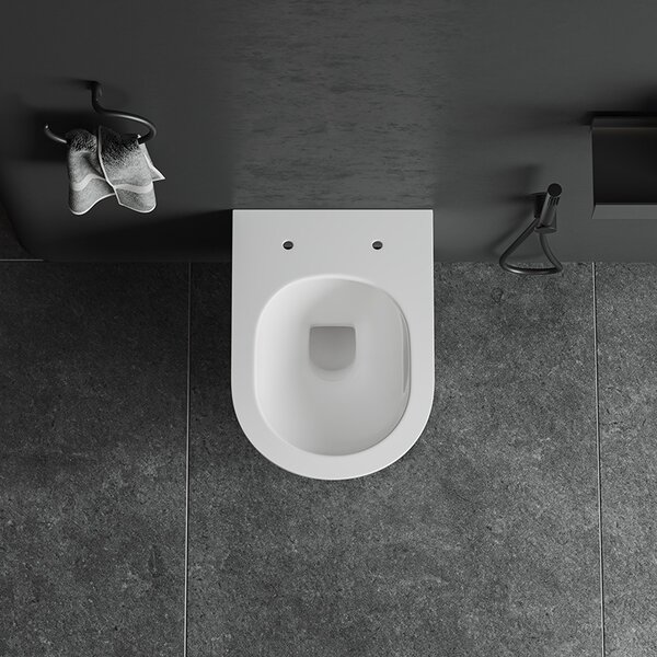 Hydrosan Závesná WC misa so SoftClose sedadlom LUMA WH GL RIM 03, biela/zlatý lem