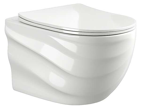 Hydrosan Závesná WC misa so SoftClose sedadlom SKAL WH RIM 03, biela