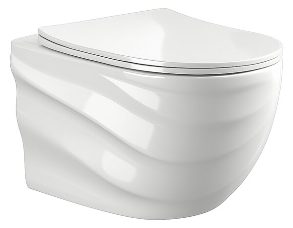 Hydrosan Závesná WC misa so SoftClose sedadlom SKAL WH RIM 03, biela