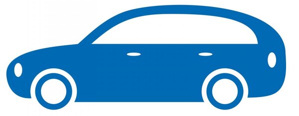 Auto combi - dětské samolepky na zeď autíčka svetlo modrá