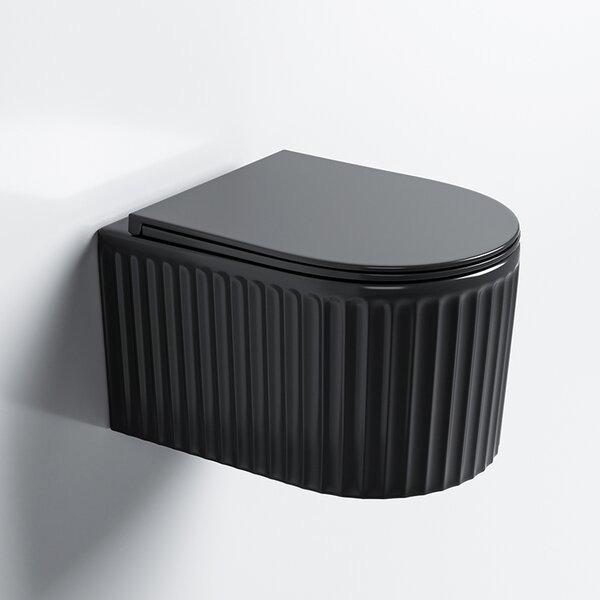 Hydrosan Závesná WC misa so SoftClose sedadlom LUMA BL RIM 03, čierna