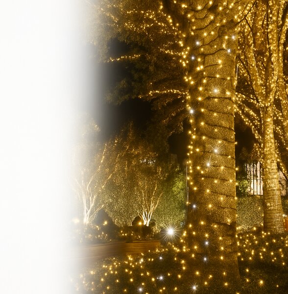 Vianočné svetielka vonkajšie FLASH teplá biela 100 LED