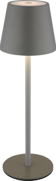 Globo 58488G-LED stmievateľná dotyková nabíjateľná vonkajšia stolná lampa VANNIE 3W/5V IP54 1800mAh sivá
