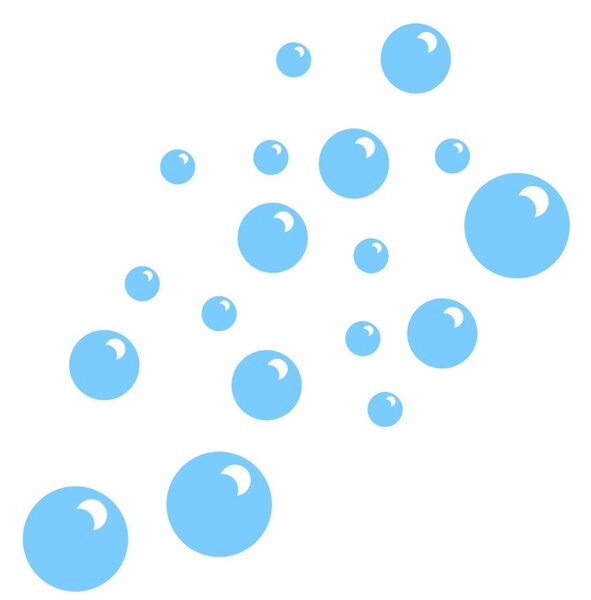 Bubliny - nálepka na stenu limetková