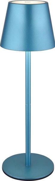 Globo 58488BL-LED Dotykovo stmievateľná nabíjateľná vonkajšia stolová lampa VANNIE 3W/5V IP54 1800mAh modrá