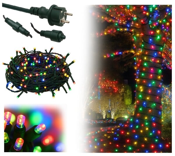 Vianočné svetielka vonkajšie FLASH multicolor 100 LED