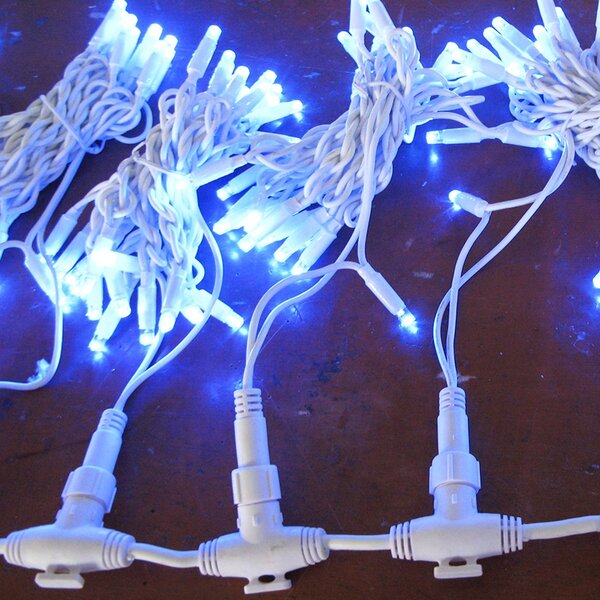 Vianočné svetielka LED záclona FLASH modrá 300 LED