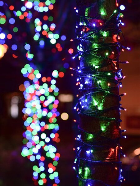 Vianočné svetielka vonkajšie FLASH multicolor 100 LED