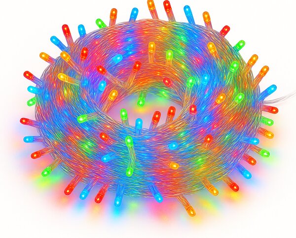 Vianočné svetielka LED záclona FLASH multicolor 300 LED