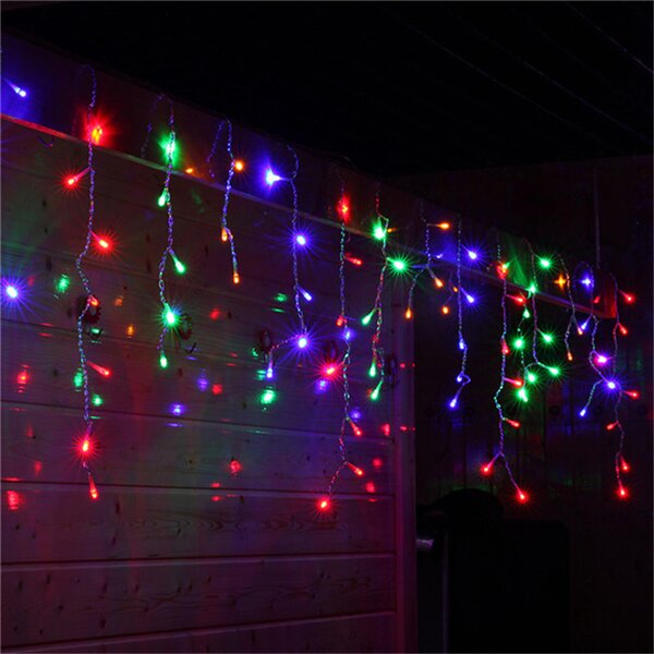 Vianočné svetielka LED záclona FLASH multicolor 300 LED