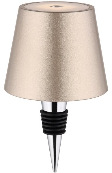 Globo 58488CH-LED Dotyková stmievateľná nabíjacia vonkajšia stolná lampa VANNIE 3W/5V IP54 1800mAh mosadz