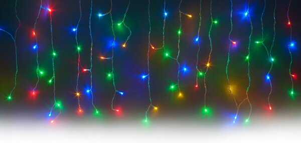 Vianočné svetielka LED záclona FLASH multicolor 300 LED