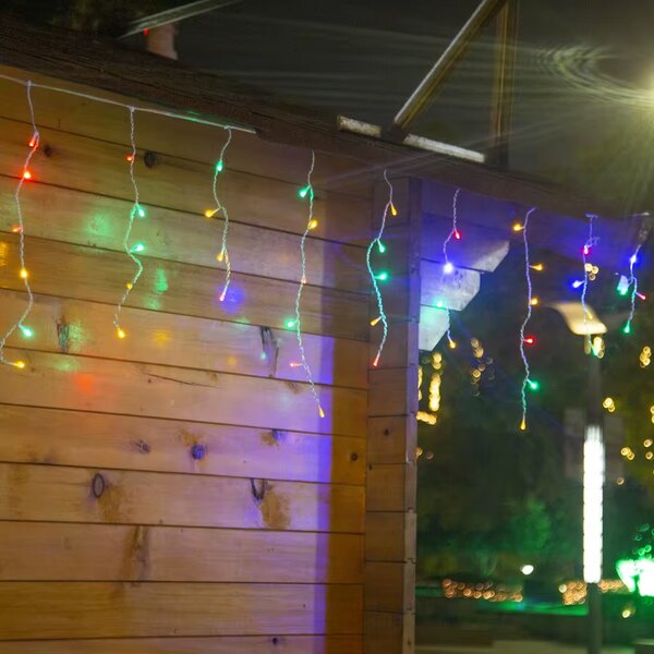 Vianočné svetielka LED záclona FLASH multicolor 300 LED