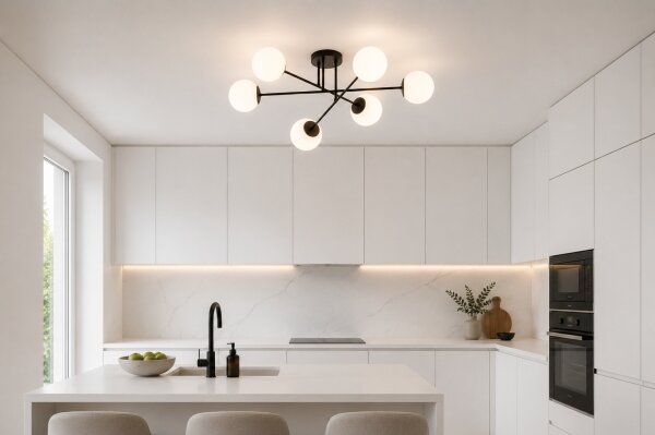 Brilagi - Prisadený luster MILO 6xE27/60W/230V čierna