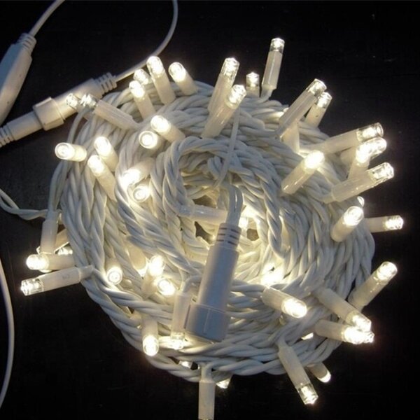 Vianočné svetielka LED záclona FLASH studená biela 300 LED
