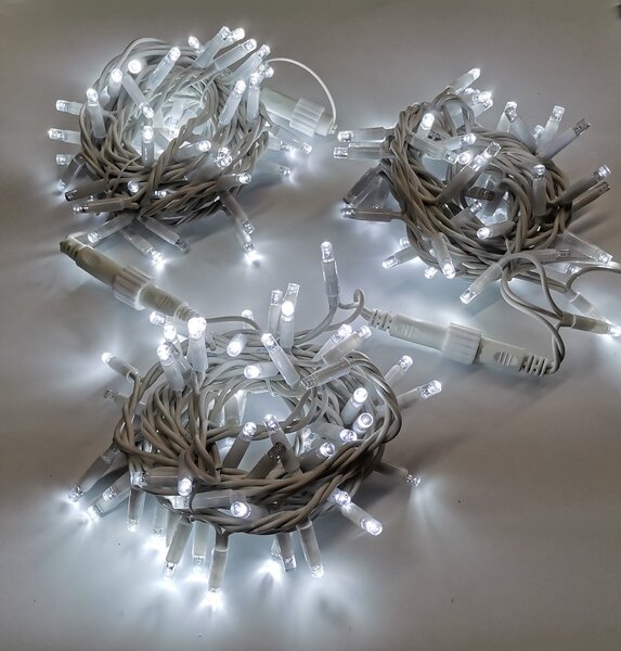 Vianočné svetielka LED záclona FLASH studená biela 300 LED