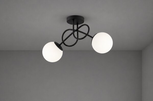 Brilagi - Prisadený luster MILO 2xE27/60W/230V čierny