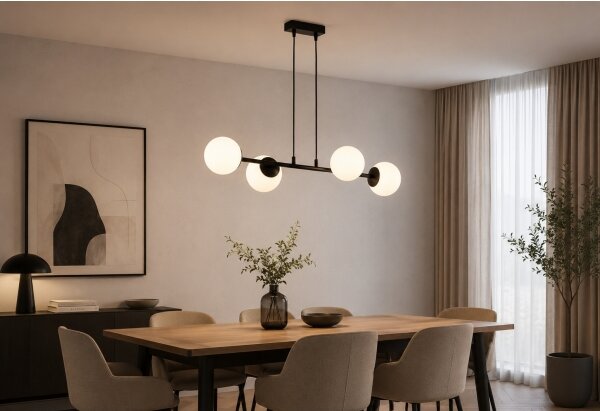 Brilagi - Luster na lanku MILO 4xE27/60W/230V čierna