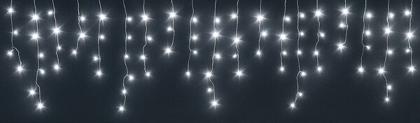 Vianočné svetielka LED záclona FLASH studená biela 300 LED