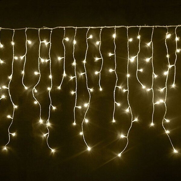 Vianočné svetielka LED záclona FLASH teplá biela 300 LED