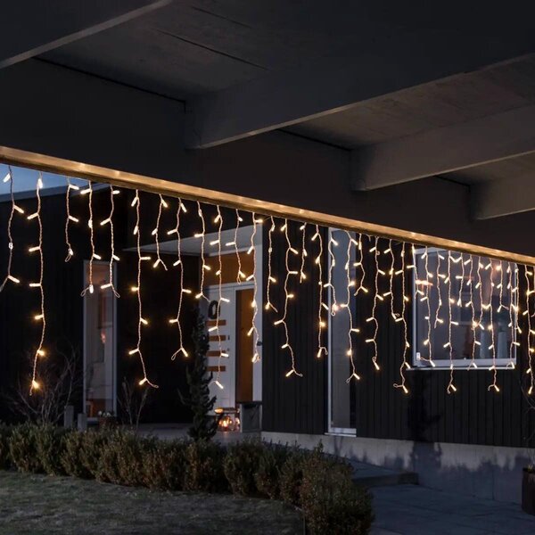 Vianočné svetielka LED záclona FLASH teplá biela 300 LED