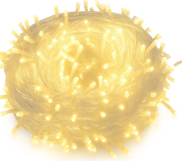 Vianočné svetielka LED záclona FLASH teplá biela 300 LED