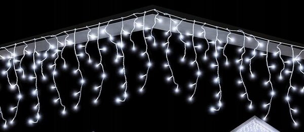 Vianočné svetielka LED záclona FLASH studená biela 300 LED