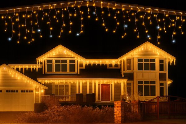 Vianočné svetielka LED záclona FLASH teplá biela 300 LED