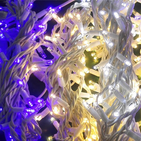 Vianočné svetielka LED záclona FLASH studená biela 300 LED