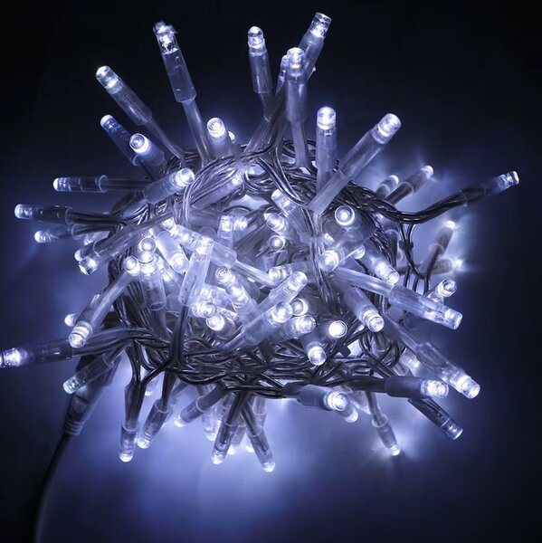 Vianočné svetielka vnútorné studená biela 100 LED