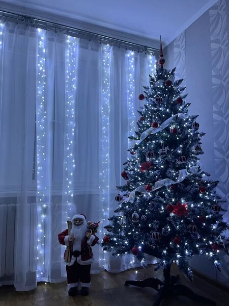 Vianočné svetielka vnútorné studená biela 100 LED