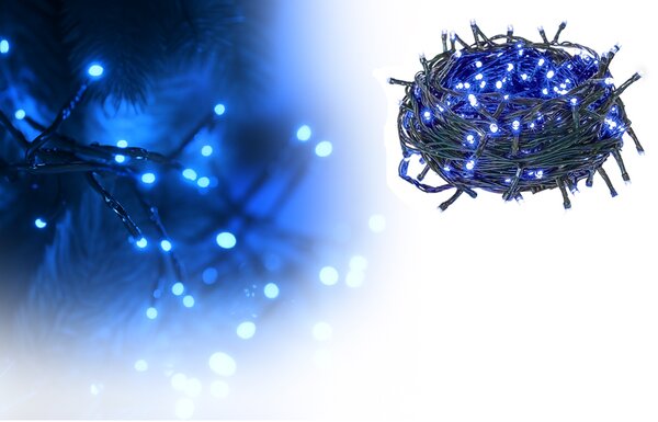 Vianočné svetielka vnútorné modré 100 LED