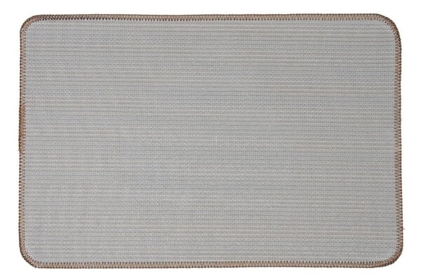 Hnedá kúpeľňová predložka so srdiečkom - 58*38*1 cm - Clayre & Eef