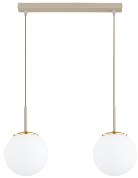 Brilagi - Závesný luster na lanku MILO 2xE27/60W/230V béžová/zlatá